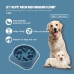 Fun Feeder Slow Bowl, Dog Slow Feeders Bowls Anti-Obesity&Choking&Overeating, Dog Puzzle Healthy Anti-Slip Lick Treat Bowls Dishes Maze Interactive Puzzle (Blue) - Image 6