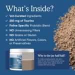 Fera Pets Wellness Blend - Cat Health Supplement with Feline-Specific Probiotics, Taurine and Lysine - Promotes Healthy Joints, Immunity, Heart & Bladder -Powder - 60 Scoops - Image 5