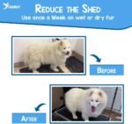 Candure Dematting Comb for Dog and Cat, Pet Grooming Rake and Brushes for Small, Medium Large Dogs 17+9 Double Sided Deshedding Tool Removes Knots & Tangled Hair - Image 5