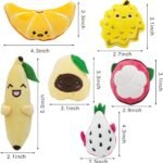 Andiker Cat Catnip Toy, 6 Pcs Fruit Type Cat Chew Toy with Catnip, Soft&Cute Plush Cat Toys for Indoor Cats to Playing Chewing Teeth Cleaning Cat Interactive Toys (6pcs) - Image 3