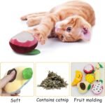 Andiker Cat Catnip Toy, 6 Pcs Fruit Type Cat Chew Toy with Catnip, Soft&Cute Plush Cat Toys for Indoor Cats to Playing Chewing Teeth Cleaning Cat Interactive Toys (6pcs) - Image 4