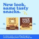MadeGood Mornings Soft Baked Breakfast Bars, Chocolate Chip, 30g (30 Count) Gluten Free Snacks - Image 4