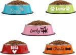 JMIPET Personalized Custom Name Stainless Steel Pet Bowls - Non-Slip Dog & Cat Food/Water Dish for Puppy/Chien, Large/Medium/Small Sizes, Durable Gamelle & BOL for Your Beloved Pet - Image 3