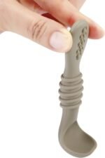 PandaEar Silicone Baby Spoons Self Feeding 6 Months| 6 Pack Baby Feeding Spoons| Toddler Infant led Weaning Spoon| Kid Spoon Ustensile Bebe (Beige/Tan/Brown) - Image 8