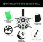 KALINCO Dog Soccer Ball with Grab Tabs, Interactive Dog Toys, Dog Water Toy, Tug of War Dog Toy, Herding Ball for Small & Medium Dogs - Image 3