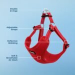 Best Pet Supplies Voyager, Fully Adjustable Step-in Mesh Harness with Reflective 3M Piping (Red, Medium) - Image 4