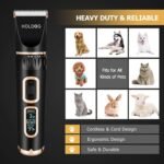 Dog Clippers Professional Heavy Duty Grooming Clipper 3-Speed Low Noise High Power Rechargeable Cordless Pet Tools for Small & Large Dogs Cats Pets with Thick Coats - Image 4