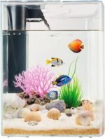 VEVOR Fish Tank Aquarium, 2 Gallon Arch Ultra-Clear GPPS Starter Smart Tank Adjustable 3 Color Lighting, Self Cleaning System Fishbowl for Freshwater & Saltwater Fish Home, Office, or Pet Use - Image 11