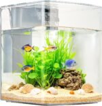 VEVOR Fish Tank Aquarium, 2 Gallon Arch Ultra-Clear GPPS Starter Smart Tank Adjustable 3 Color Lighting, Self Cleaning System Fishbowl for Freshwater & Saltwater Fish Home, Office, or Pet Use - Image 12