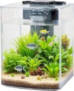 VEVOR Fish Tank Aquarium, 2 Gallon Arch Ultra-Clear GPPS Starter Smart Tank Adjustable 3 Color Lighting, Self Cleaning System Fishbowl for Freshwater & Saltwater Fish Home, Office, or Pet Use - Image 13