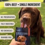 Bully Sticks 6 Inch Standard 6 Pack Odorless for Dogs – Single Ingredient, 100% Natural Grass-Fed Beef Chews in Resealable Pouch, Long-Lasting Rawhide-Free Dental Treats, High in Protein - Image 5