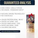 Bully Sticks 6 Inch Standard 6 Pack Odorless for Dogs – Single Ingredient, 100% Natural Grass-Fed Beef Chews in Resealable Pouch, Long-Lasting Rawhide-Free Dental Treats, High in Protein - Image 6