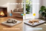 Self Warming Cat Bed, Reversible Warm Cool Cat Bed, Winter Warm Cats Pad & Summer Cooling Cats Mat, Soft Pet Mat for Kitty & Small Dogs, Perfect for Crates, Kennels, Beds, Sofas, Gray, 18"x24" - Image 3