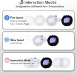 ORSDA Cat Toys Ball, Automatic Fast Rolling Ball in Pouch, Hide and Seek Cat Toy for Indoor Cats, Motion Chirping Activated Moving Ball, 7 Holes Mat Mouse Catching Game - Image 8