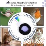 ORSDA Cat Toys Ball, Automatic Fast Rolling Ball in Pouch, Hide and Seek Cat Toy for Indoor Cats, Motion Chirping Activated Moving Ball, 7 Holes Mat Mouse Catching Game - Image 9