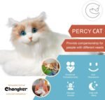 Chongker Interactive Companion Robot Cat, Handmade Weighted Stuffed Animals Plush Toy with Voice Response, Realistic Heartbeat and Purring (Ragdoll Cat 1.1) - Image 4