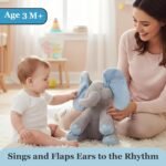 Dimple Kyle Peek A Boo Elephant Toy, Interactive Singing Stuffed Elephant Plush with Moving Ears, Musical Stuffed Animal for Babies and Toddlers, Adorable Baby Toy - Image 6