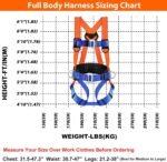 Safety Harness Fall Protection Kit: Full Body Roofing harnesses with Shock Absorbing Lanyard - Updated Comfortable Waist Pad - Image 6