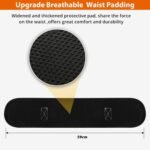 Safety Harness Fall Protection Kit: Full Body Roofing harnesses with Shock Absorbing Lanyard - Updated Comfortable Waist Pad - Image 8