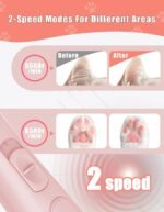 KIKETECH Cordless Paw Trimmer - LED Low Noise 2 Speed Dog Clippers for Grooming, USB Rechargeable Small Area Shaver for Cats Hair Around Paws, Eyes, Ears, Face, Rump, Pink - Image 4