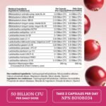 Womens Probiotic with Cranberry | 50 Billion CFU for Gut Health, Bloating Relief & Digestive Support | With Cranberry for Vaginal Health | Gut Health Supplements for Women | Made in Canada | 60 Ct. - Image 6