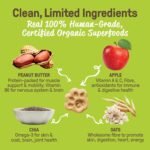 Cookie PAL Organic Soft Dog Treats (Peanut Butter & Apple), Made in Canada, Low Calorie Peanut Butter Puppy Biscuits, Human Grade Biscuits, Non-GMO, Perfect for Training Dog Treats, 250g (Pk of 3) - Image 5