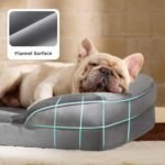 Bedsure Orthopedic Dog Bed Medium Size Dogs - Washable Medium Dog Cat Bed Waterproof, Comfort Pet Couch Sofa with Washable Removable Cover, Pets Bed with Nonskid Bottom, Grey, 28" - Image 7