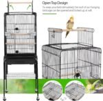 Yaheetech Open Top Rolling Parrot Bird Cage for Cockatiel Sun Parakeet Green Cheek Conure Mid-Sized Parrot Cage with Detachable Stand - Image 6