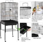 Yaheetech Open Top Rolling Parrot Bird Cage for Cockatiel Sun Parakeet Green Cheek Conure Mid-Sized Parrot Cage with Detachable Stand - Image 7
