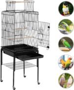 Yaheetech Open Top Rolling Parrot Bird Cage for Cockatiel Sun Parakeet Green Cheek Conure Mid-Sized Parrot Cage with Detachable Stand - Image 10