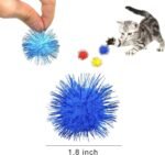 Andiker Cat Sparkle Balls - 1.5 Inches 20pcs Colorful Tinsel Glitter Balls for Chew Chase Interactive Lightweight Toys - Indoor Cats Keep Fit Active (4.5cm) - Image 4