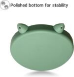 Slow Feeder Cat Bowl, Easy to Clean Silicone Bowl, Ideal for Dry and Wet Food (Green and Blue) - Image 5