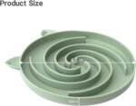 Slow Feeder Cat Bowl, Easy to Clean Silicone Bowl, Ideal for Dry and Wet Food (Green and Blue) - Image 7