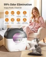 Self Cleaning Litter Box,76L Automatic Cat Litter Box Self Cleaning with APP Control,Low Noise,Safety Protection,Roll Garbage Bags,Deodorizer and Cleaning Brush for Multiple Cats - Image 3