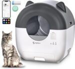 Self Cleaning Litter Box,76L Automatic Cat Litter Box Self Cleaning with APP Control,Low Noise,Safety Protection,Roll Garbage Bags,Deodorizer and Cleaning Brush for Multiple Cats - Image 10