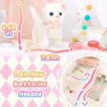 Tagitary Plush Toys Electronic Toy Cat That Walking and Meowing,Tail Wagging Interactive Toy Cat for Kids with Leash,Easter Christmas Birthday Gift for Toddlers Kids - Image 3