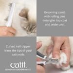 Catit Grooming Kit Long Hair 5 Count (Pack of 1) White - Image 8