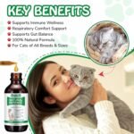 Cat Antibiotics for Infections, Natural Antibiotics for Cats, Antibiotic Pet Supplements Support Immune & Cats Allergy Relief, Cat Multivitamin UTI Drops, All Ages & Breeds, Chicken Flavour,2.02 Fl Oz - Image 7