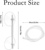 1set Wezxrauo Aquarium Floating Plant Barrier & Fish Feeding Ring - Adjustable Height Transparent Fence with Suction Cups, Multi-Purpose Floating Plant Control for Fish Tank Accessories - Image 3