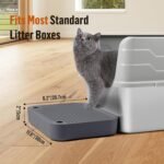 Cat Litter Box Ramp with Filter Function, Cat Litter Box Step Mat for Self-Cleaning, Easy to Clean, Cats Pedal Step Stool Ideal for Kitten & Elderly Cats (Dark Grey) - Image 3