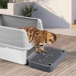 Cat Litter Box Ramp with Filter Function, Cat Litter Box Step Mat for Self-Cleaning, Easy to Clean, Cats Pedal Step Stool Ideal for Kitten & Elderly Cats (Dark Grey) - Image 8