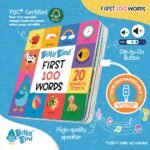 Ditty Bird First 100 Words Interactive Sound Book for Toddlers 1- 3 Speech Therapy Educational Learning Books for 1 Year Old - Image 5