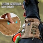 Tactical Dog Harness for Medium Large Breeds, No Pull Dog Harness with ID Card, Reflective Dog Harness with Molle, Easy Control Adjustable Dog Vest for Walking Hiking Training with Handle - Image 8