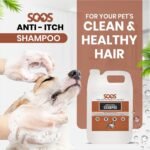 SOOS Pets Dog Shampoo for Cats and Pets Natural Dead Sea Anti-Itch Fast Absorbing Clean Fur with Vitamins Minerals Essential Oils Natural Ingredients for Dogs and Cats - 1x Pet Shampoo (4L) - Image 7