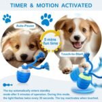 Interactive Dog Toys, [2025 Newly Upgraded] Interactive Dog Ball for Medium/Large Dogs, Automatic Moving Dogs Toy Wicked Ball for Boredom & Training, USB Rechargeable(Blue) - Image 6