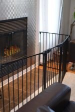 Inspirer Studio 5,6,8 Panel Heavy Duty Metal Gate Pet Fence Safe Playpen Barrier (Black, 6 Panel) - Image 5