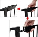 Inspirer Studio 5,6,8 Panel Heavy Duty Metal Gate Pet Fence Safe Playpen Barrier (Black, 6 Panel) - Image 9