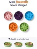 LE TAUCI Slow Feeder Dog Bowls Ceramic, 3 Cups Slow Feeding Dog Bowl Medium Large Breed, Maze Dog Bowl for Fast Eaters, Dog Dishes to Slow Down Eating, Puzzle Dog Food Bowl, Clover Green - Image 7