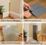 Cat Scratch Mat (3 Pack), 23.6’’ x 11.8’’ Cat Wall Corner Scratcher, Versatile Self-Adhesive Replacement Easy Use for Cat Trees Wall Furniture, Scratching Posts, and Couch Protection (Grey) - Image 5