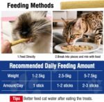 30g Freezed Dried Cat Chew Stick Egg Yolk Flavor, Cat Dental Treats for Reduce Tartar and Freshens Breath, Feline Teething Sticks Cats Treats Snack - Image 9